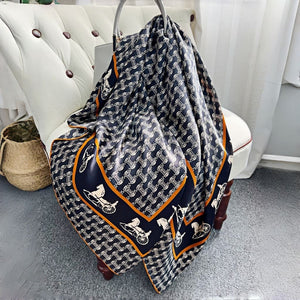 MaraSilk Pure Mulberry Silk Scarf - Square Crepe Satin MS473