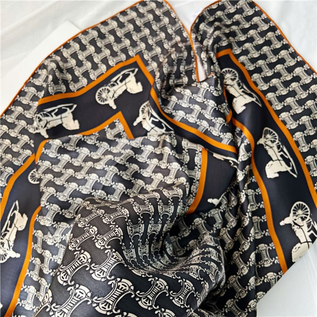 MaraSilk Pure Mulberry Silk Scarf - Square Crepe Satin MS473