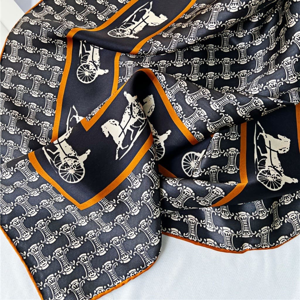 MaraSilk Pure Mulberry Silk Scarf - Square Crepe Satin MS473