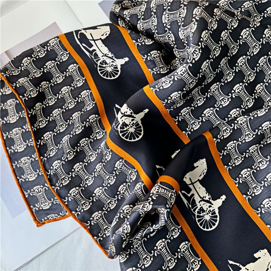 MaraSilk Pure Mulberry Silk Scarf - Square Crepe Satin MS473