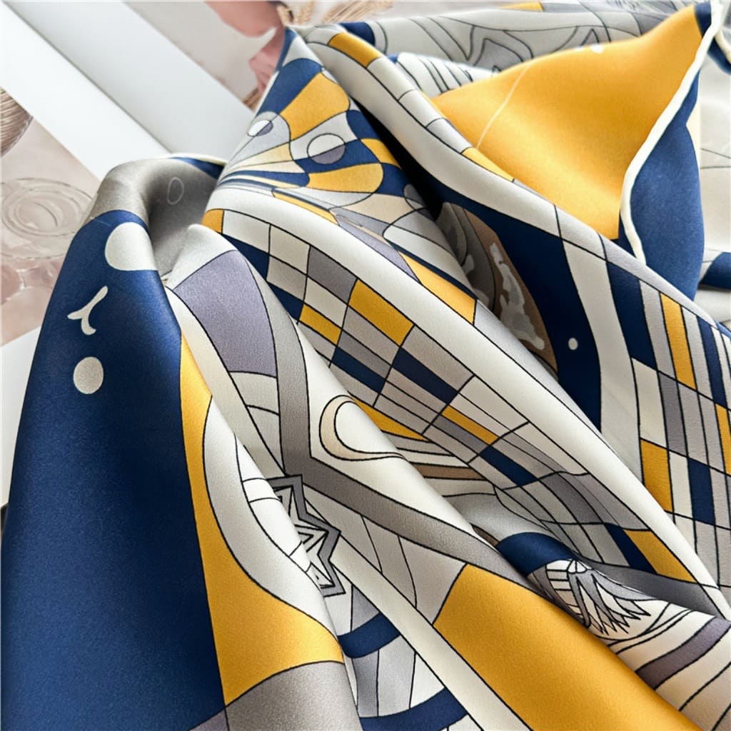 MaraSilk Pure Mulberry Silk Scarf - Square Crepe Satin MS474