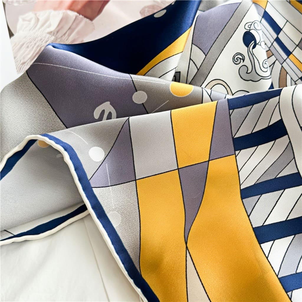 MaraSilk Pure Mulberry Silk Scarf - Square Crepe Satin MS474