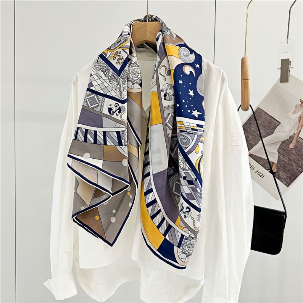 MaraSilk Pure Mulberry Silk Scarf - Square Crepe Satin MS474