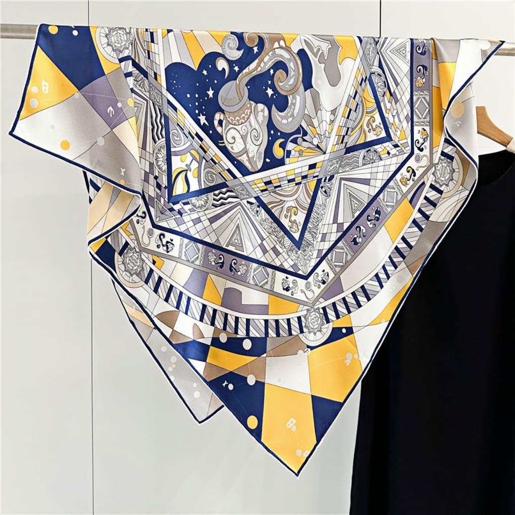MaraSilk Pure Mulberry Silk Scarf - Square Crepe Satin MS474