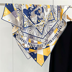 MaraSilk Pure Mulberry Silk Scarf - Square Crepe Satin MS474