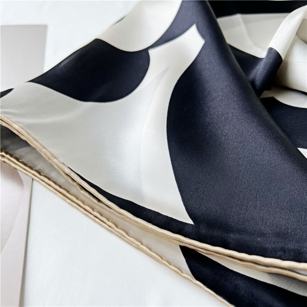 MaraSilk Pure Mulberry Silk Scarf - Square Crepe Satin MS477