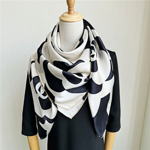 MaraSilk Pure Mulberry Silk Scarf - Square Crepe Satin MS477