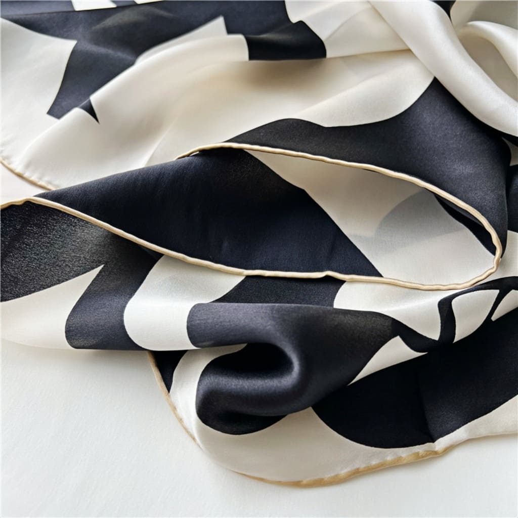 MaraSilk Pure Mulberry Silk Scarf - Square Crepe Satin MS477