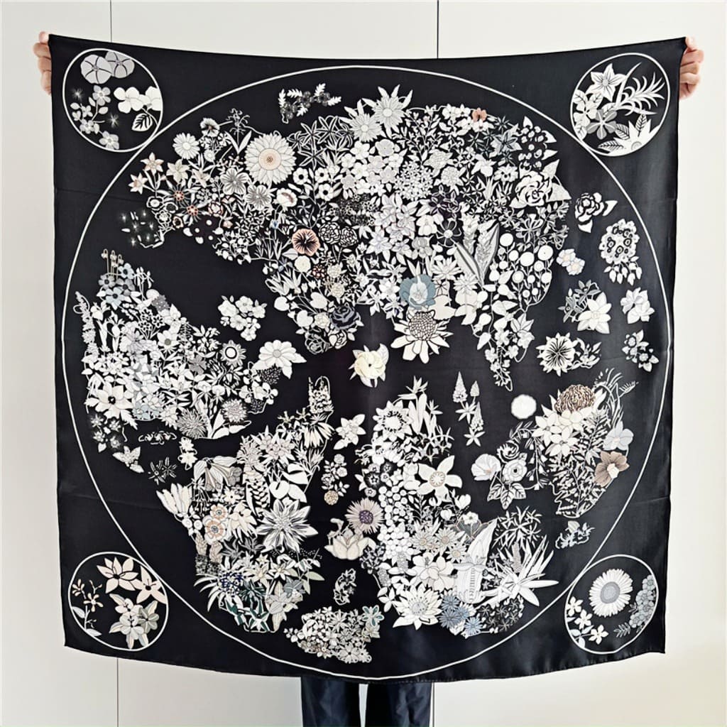 MaraSilk Pure Mulberry Silk Scarf - Square Crepe Satin MS479