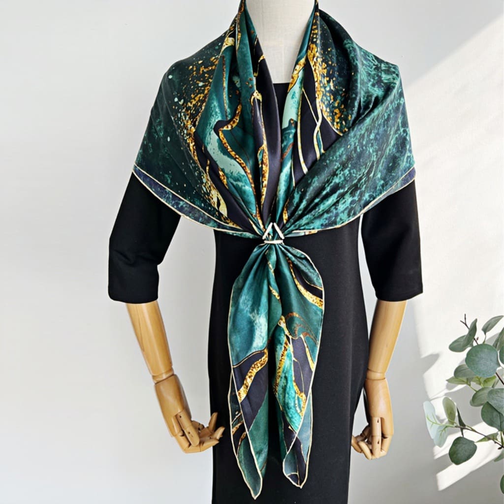 MaraSilk Pure Mulberry Silk Scarf - Square Crepe Satin MS481 41" x 41" MS48101