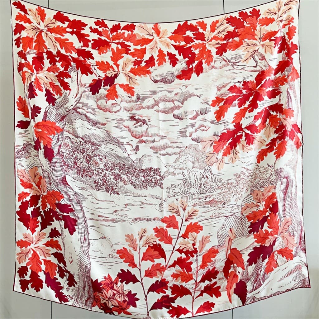 MaraSilk Pure Mulberry Silk Scarf - Square Crepe Satin MS482