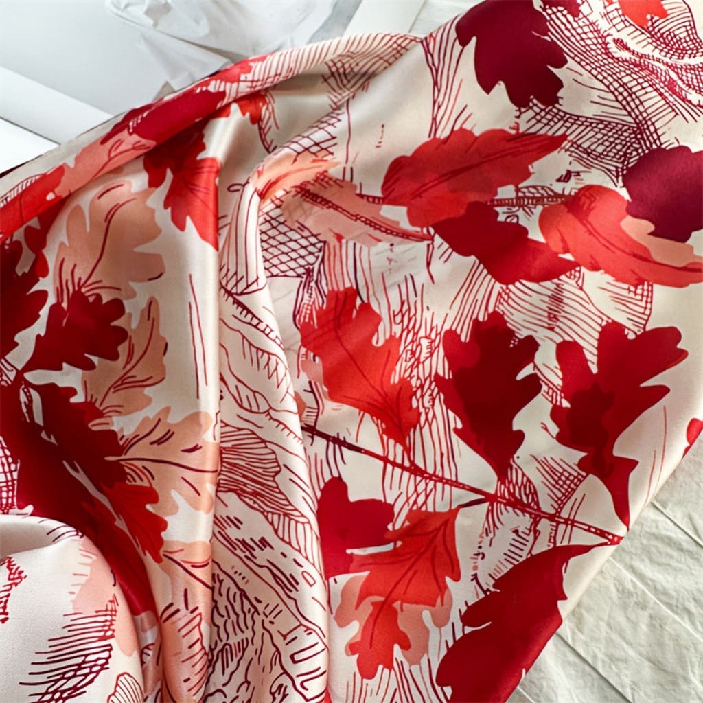 MaraSilk Pure Mulberry Silk Scarf - Square Crepe Satin MS482