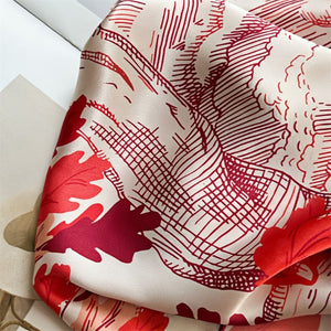 MaraSilk Pure Mulberry Silk Scarf - Square Crepe Satin MS482