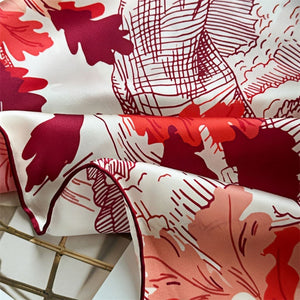 MaraSilk Pure Mulberry Silk Scarf - Square Crepe Satin MS482