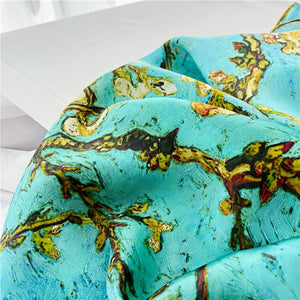 MaraSilk Pure Mulberry Silk Scarf - Square Crepe Satin MS483