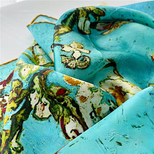 MaraSilk Pure Mulberry Silk Scarf - Square Crepe Satin MS483