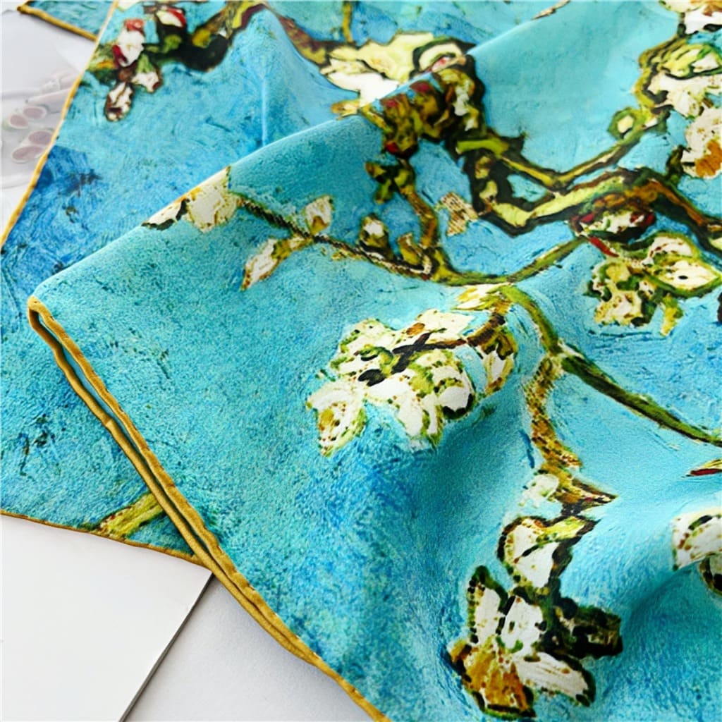 MaraSilk Pure Mulberry Silk Scarf - Square Crepe Satin MS483