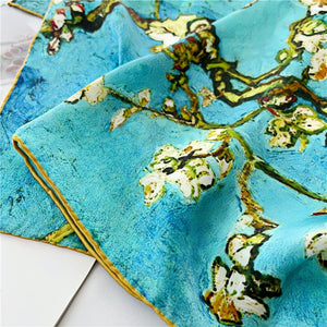 MaraSilk Pure Mulberry Silk Scarf - Square Crepe Satin MS483