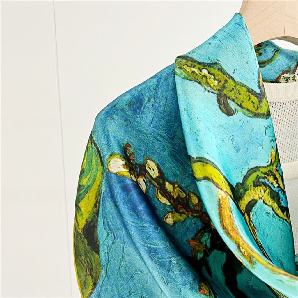 MaraSilk Pure Mulberry Silk Scarf - Square Crepe Satin MS483