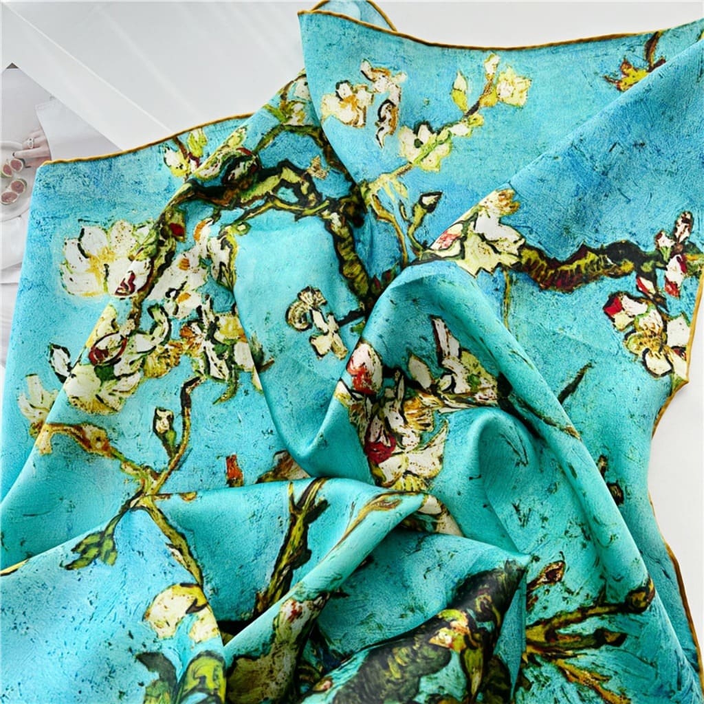 MaraSilk Pure Mulberry Silk Scarf - Square Crepe Satin MS483