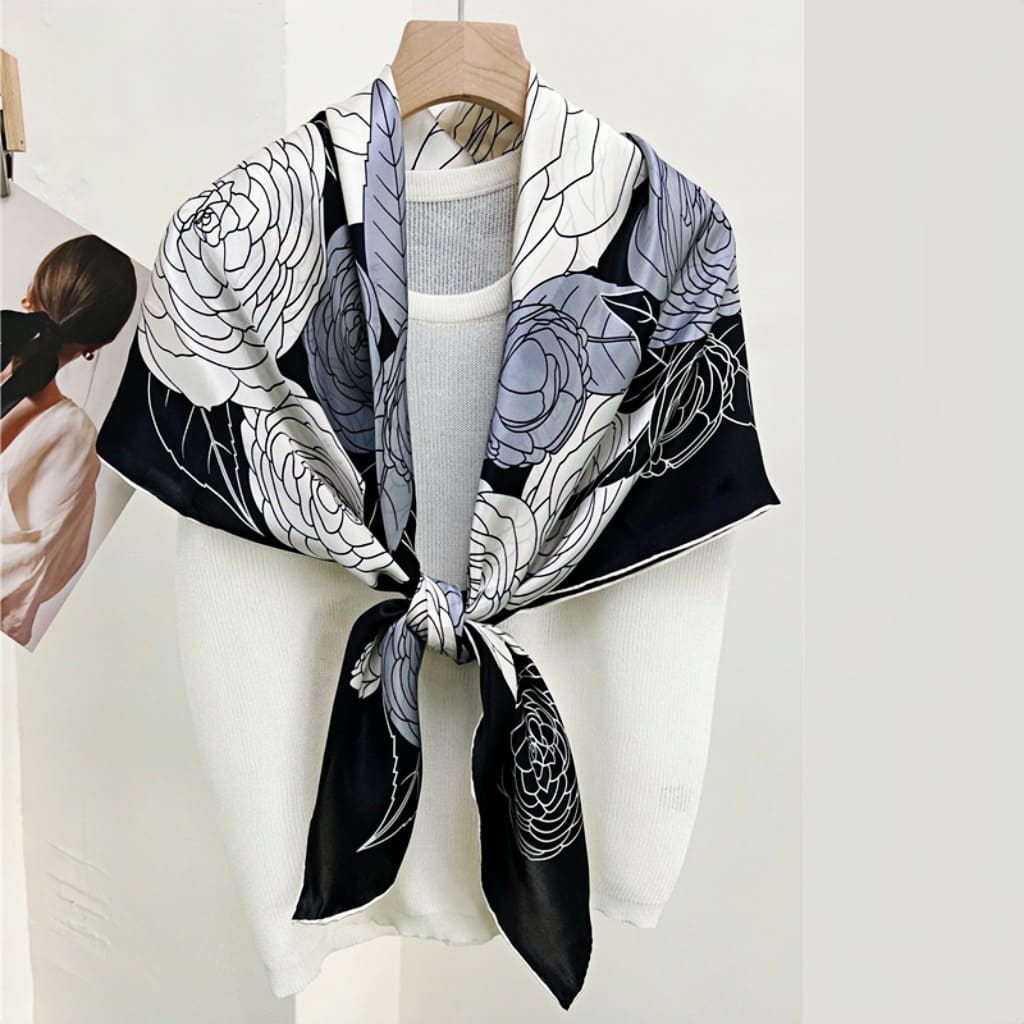 MaraSilk Pure Mulberry Silk Scarf - Square Crepe Satin MS485 41" x 41" MS48501