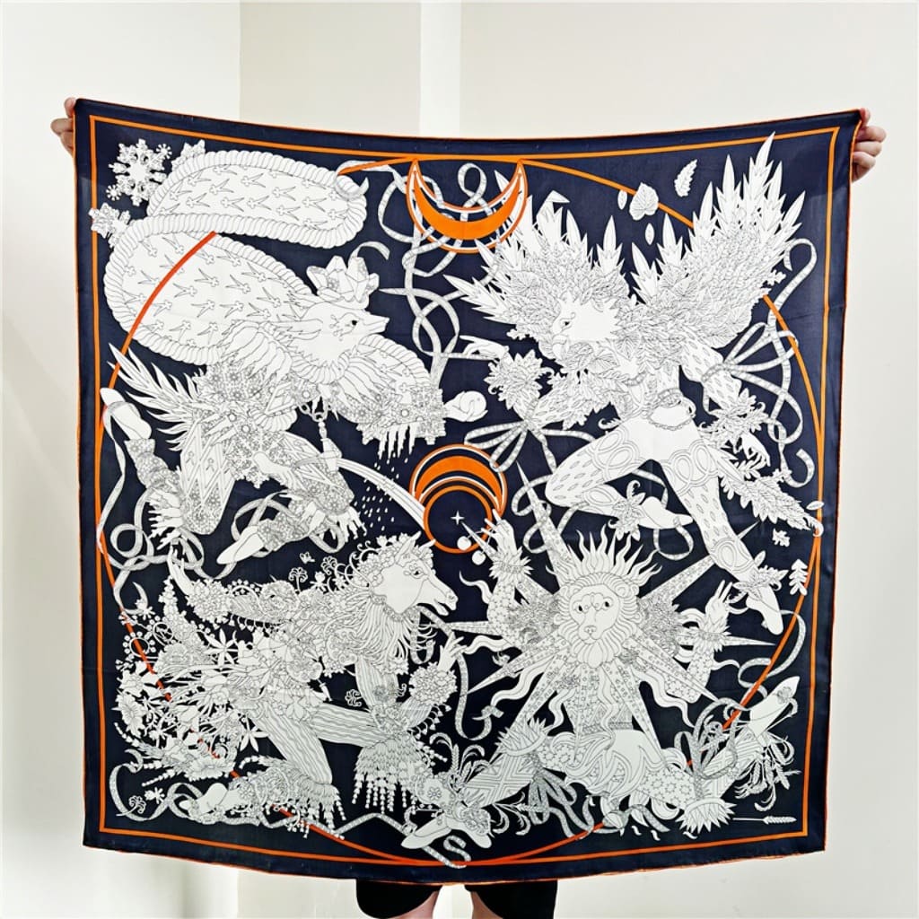 MaraSilk Pure Mulberry Silk Scarf - Square Crepe Satin MS486 41" x 41" MS48601