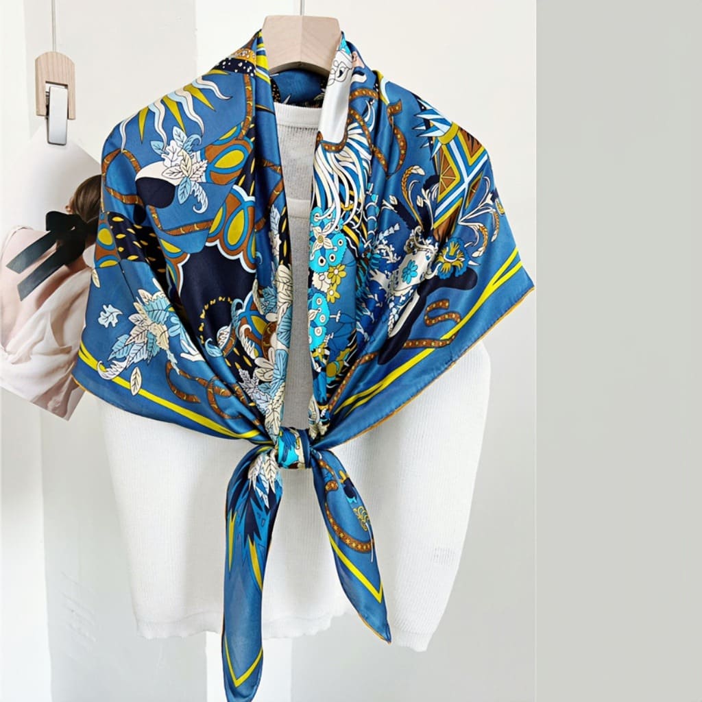 MaraSilk Pure Mulberry Silk Scarf - Square Crepe Satin MS486