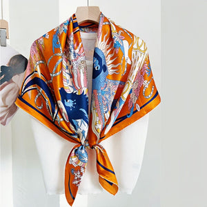 MaraSilk Pure Mulberry Silk Scarf - Square Crepe Satin MS486