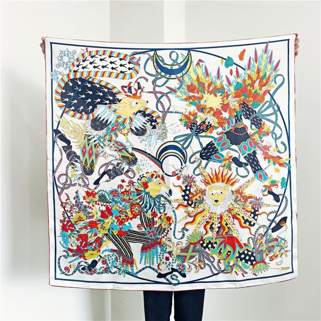 MaraSilk Pure Mulberry Silk Scarf - Square Crepe Satin MS486 41" x 41" MS48604