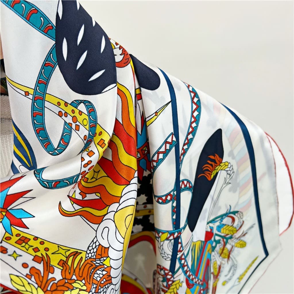 MaraSilk Pure Mulberry Silk Scarf - Square Crepe Satin MS486