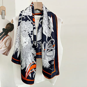 MaraSilk Pure Mulberry Silk Scarf - Square Crepe Satin MS486