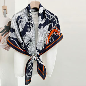 MaraSilk Pure Mulberry Silk Scarf - Square Crepe Satin MS486