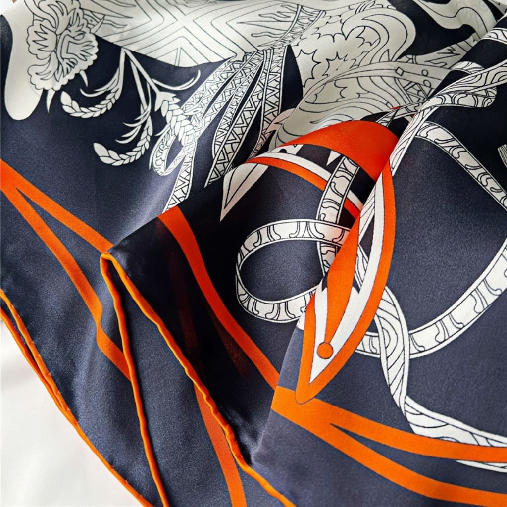 MaraSilk Pure Mulberry Silk Scarf - Square Crepe Satin MS486