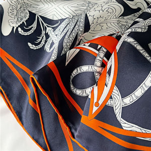 MaraSilk Pure Mulberry Silk Scarf - Square Crepe Satin MS486