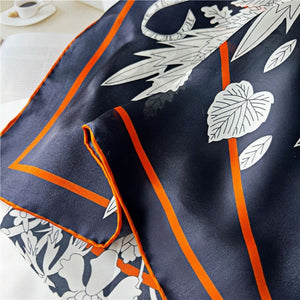 MaraSilk Pure Mulberry Silk Scarf - Square Crepe Satin MS486