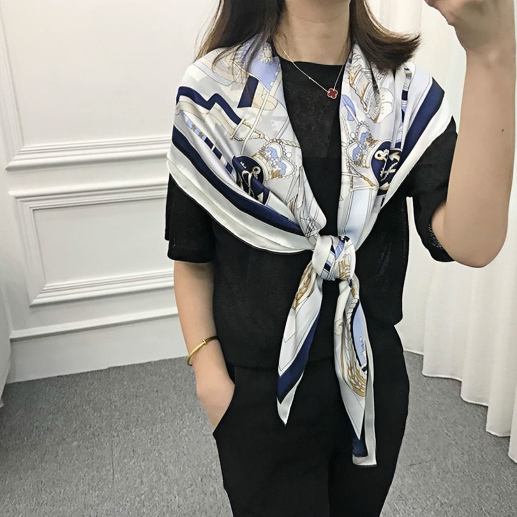 MaraSilk Pure Mulberry Silk Scarf - Square Crepe Satin MS487 41" x 41" MS48701