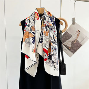 MaraSilk Pure Mulberry Silk Scarf - Square Crepe Satin MS488