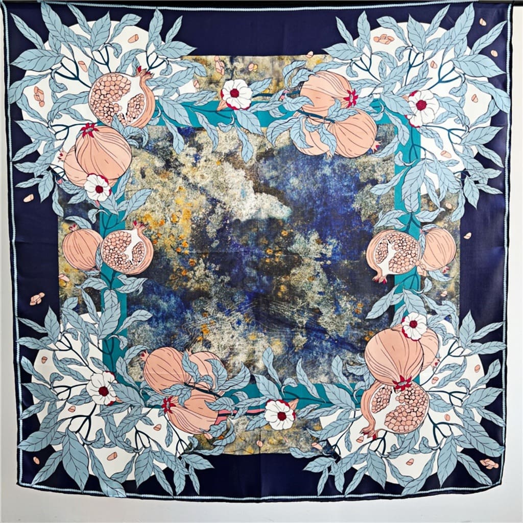 MaraSilk Pure Mulberry Silk Scarf - Square Crepe Satin MS490