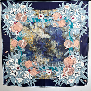 MaraSilk Pure Mulberry Silk Scarf - Square Crepe Satin MS490