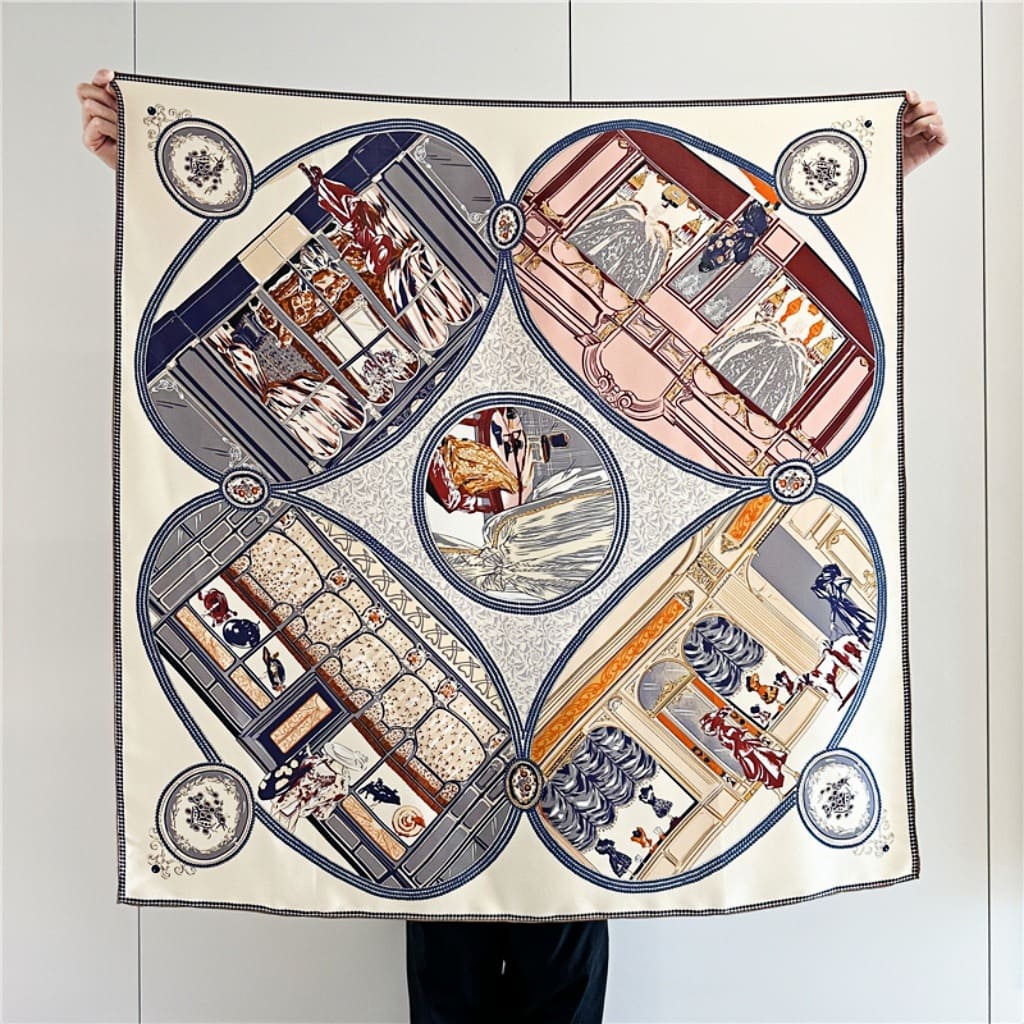 MaraSilk Pure Mulberry Silk Scarf - Square Crepe Satin MS493