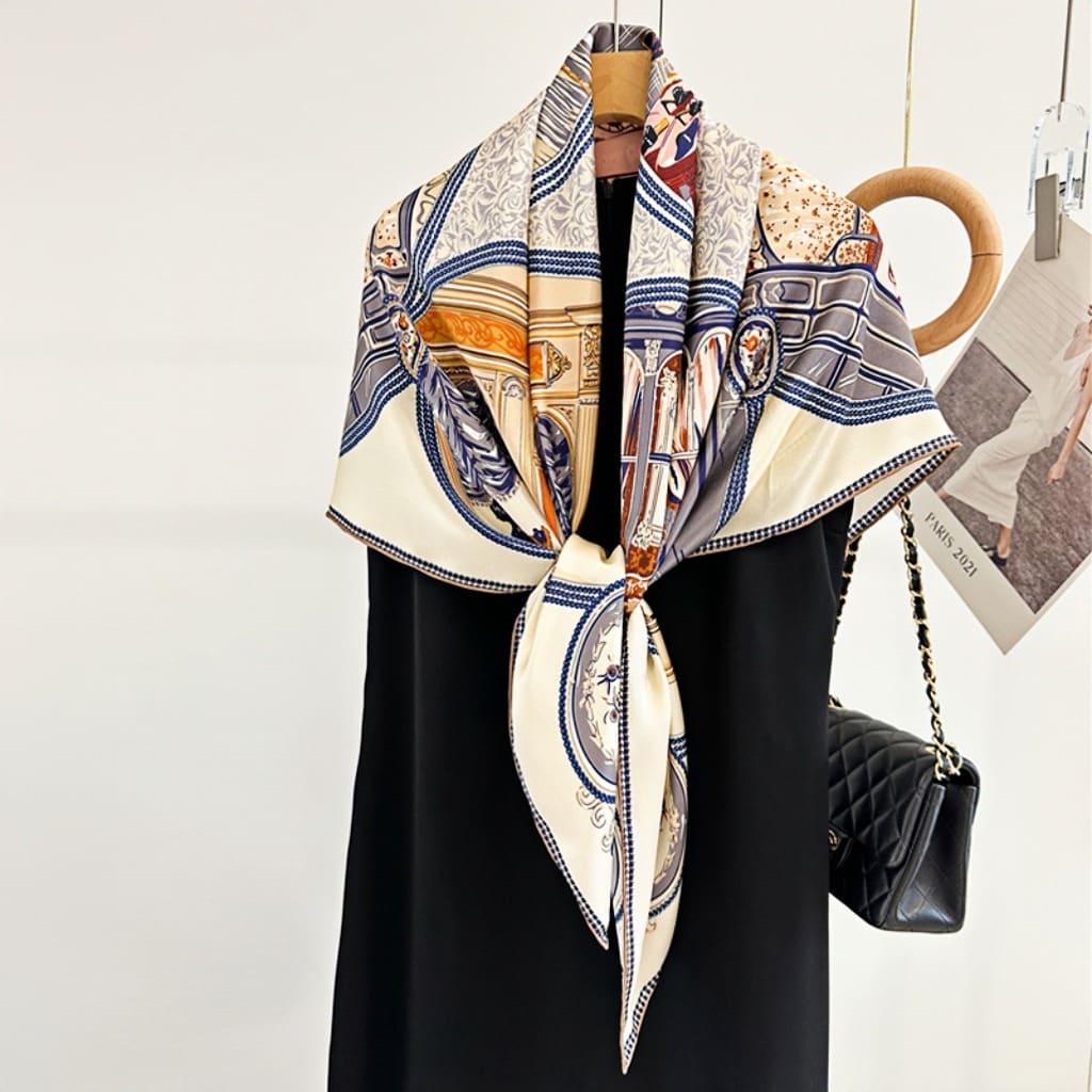 MaraSilk Pure Mulberry Silk Scarf - Square Crepe Satin MS493 41" x 41" MS49301