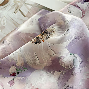 MaraSilk Pure Mulberry Silk Scarf Square Crepe Satin MS50-15