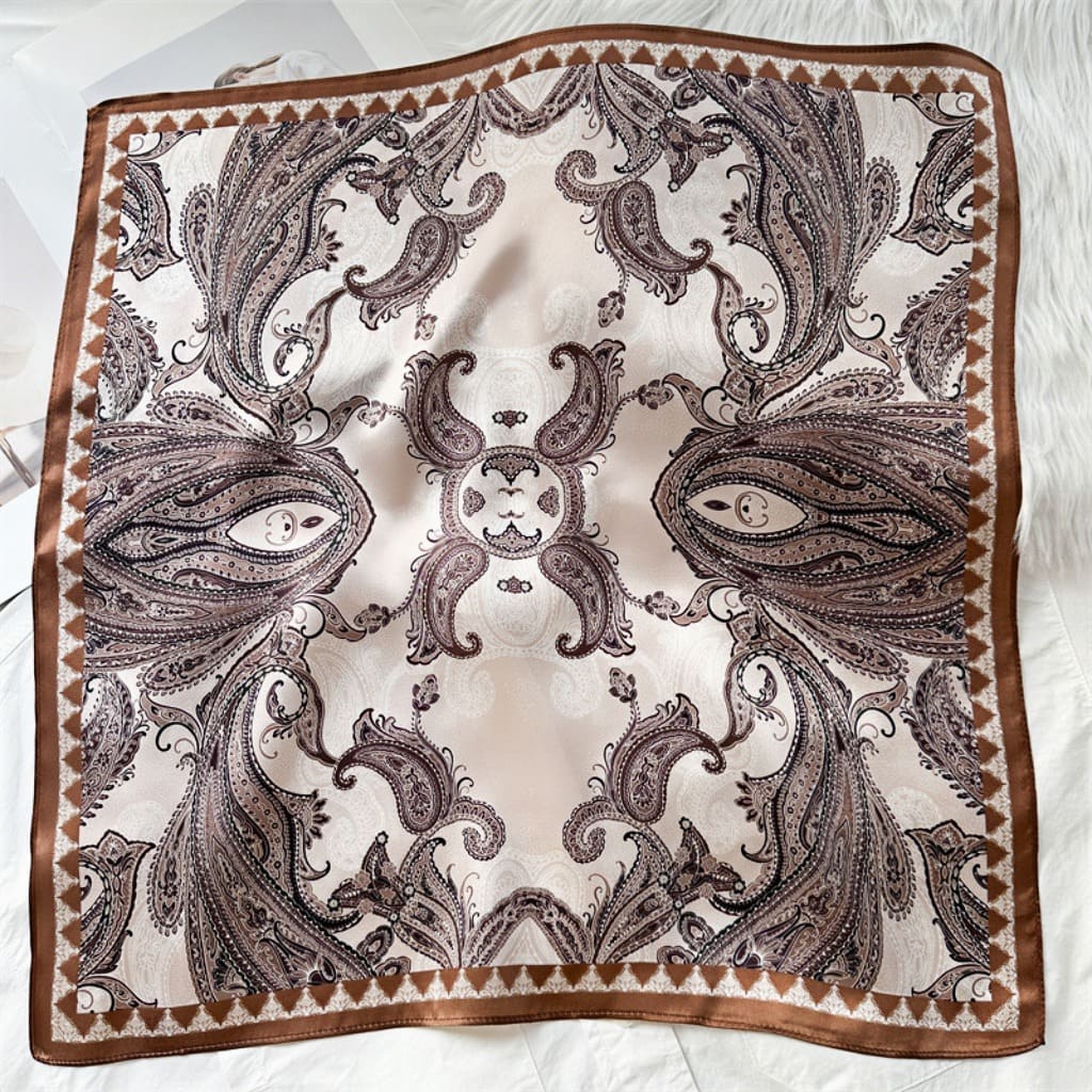 MaraSilk Pure Mulberry Silk Scarf Square Crepe Satin MS50-24