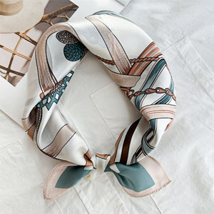 MaraSilk Pure Mulberry Silk Scarf Square Crepe Satin MS50-25