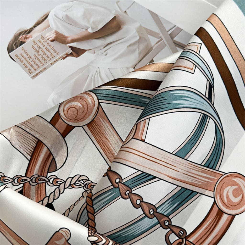 MaraSilk Pure Mulberry Silk Scarf Square Crepe Satin MS50-27