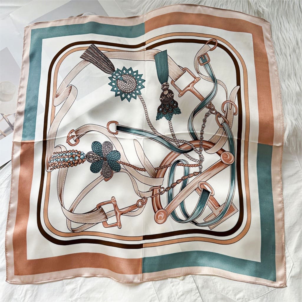 MaraSilk Pure Mulberry Silk Scarf Square Crepe Satin MS50-28