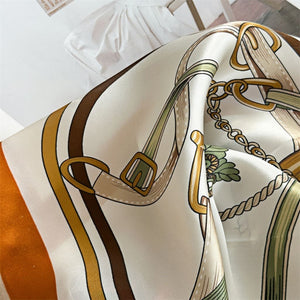 MaraSilk Pure Mulberry Silk Scarf Square Crepe Satin MS50-31