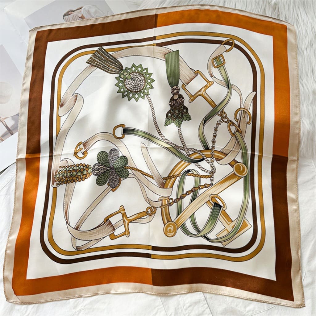 MaraSilk Pure Mulberry Silk Scarf Square Crepe Satin MS50-32