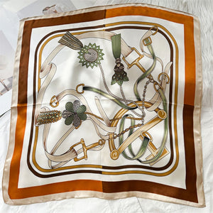 MaraSilk Pure Mulberry Silk Scarf Square Crepe Satin MS50-32