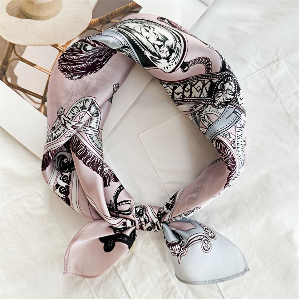 MaraSilk Pure Mulberry Silk Scarf Square Crepe Satin MS50-33